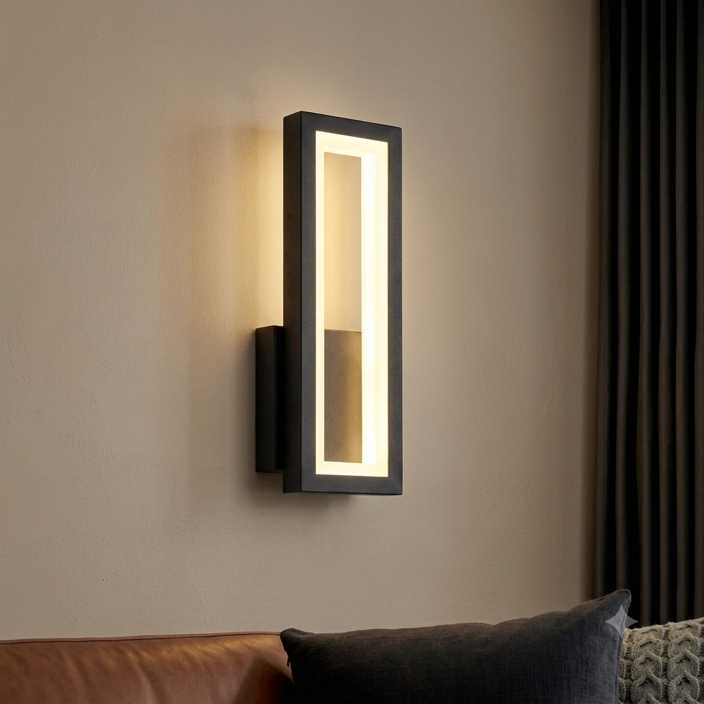 Modern Minimalist Wall Lamps Home Decor Living Room Bedroom Bedside 16W Ac96V-260V Led Sconce Black White Light Aisle Decoration