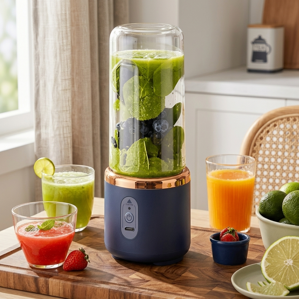 6-Blade Portable USB Rechargeable Juicer Blender